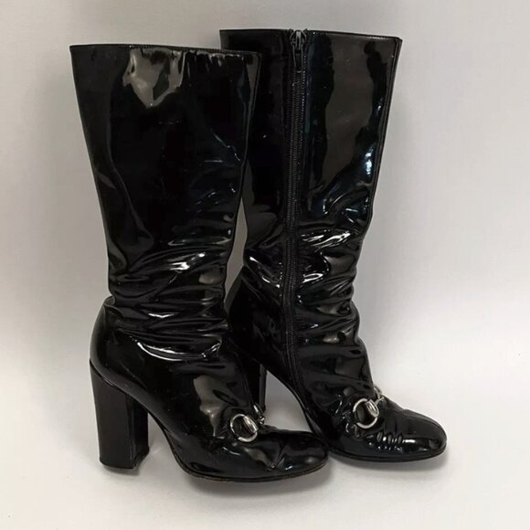 GUCCI Y2k Patent Horsebit Mod Boot 5.5 - Picture 1 of 8